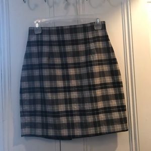 Vintage plaid high waisted skirt